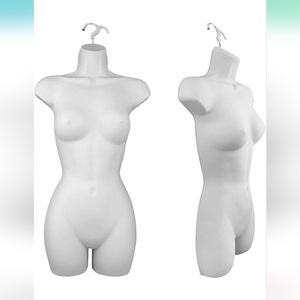 White Full Head to Thigh Torse Mannequin Clothing Display NEW
